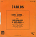 Verso de la pochette : (Carlos - Bamba Carlos)