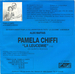 Verso de la pochette : (Pamela Chiffi - La leucémie)
