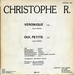 Verso : (Christophe R. - Véronique)