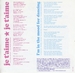 Intérieur pochette : (Tommy February6 - Je t'aime, je t'aime)