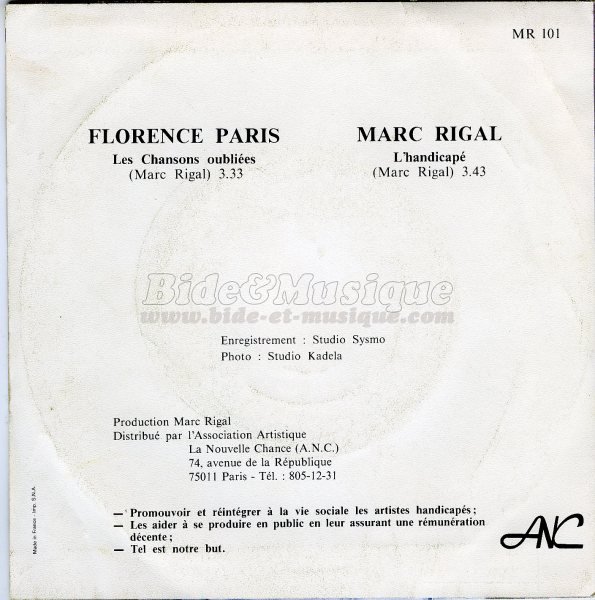 Marc Rigal - handicapé, L'