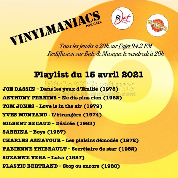 Vinylmaniacs - Emission n°162 (15 avril 2021)