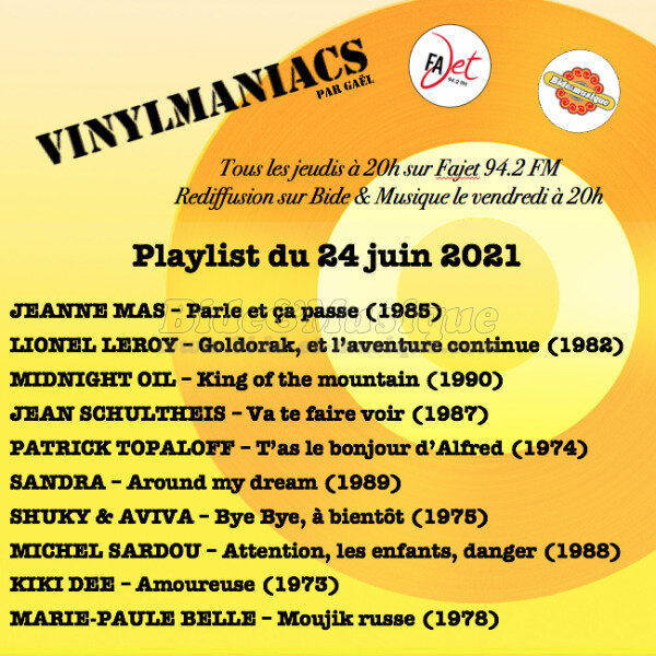 Vinylmaniacs - Emission n°172 (24 juin 2021)