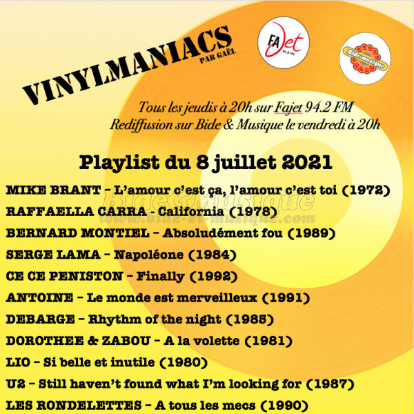 Vinylmaniacs - Emission n°174 (8 juillet 2021)