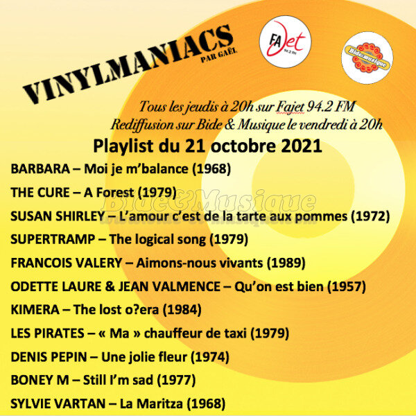 Vinylmaniacs - Emission n°185 (21 octobre 2021)