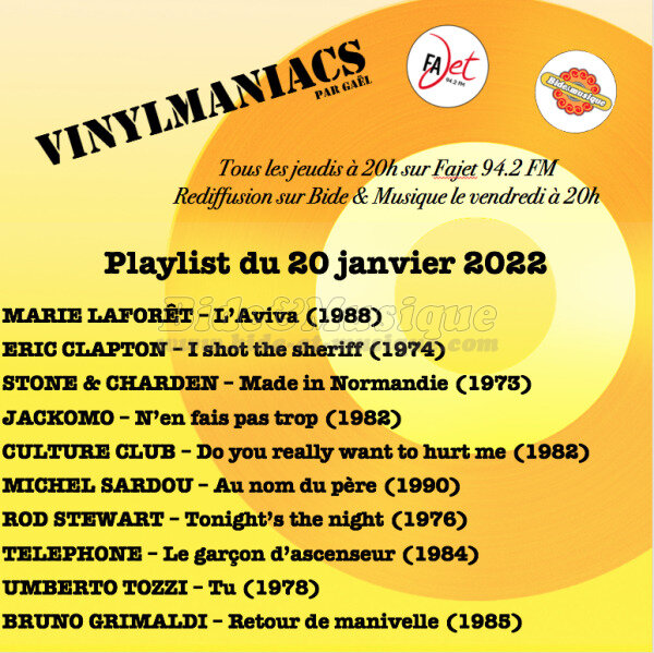 Vinylmaniacs - Emission n°198 (20 janvier 2022)