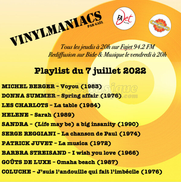 Vinylmaniacs - Emission n°220 (7 juillet 2022)