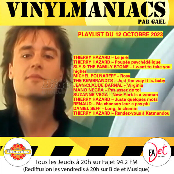 Vinylmaniacs - Emission n°276 (12 octobre 2023)