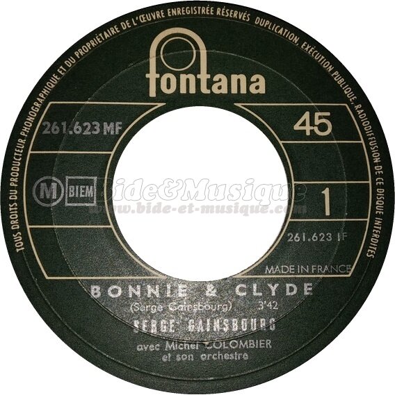 Serge Gainsbourg - Bonnie and Clyde (version anglaise)