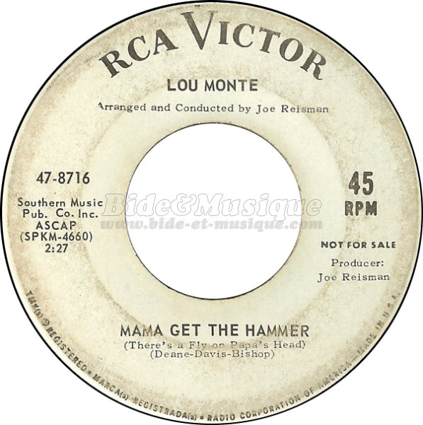 Lou Monte - Bonne fête Maman !