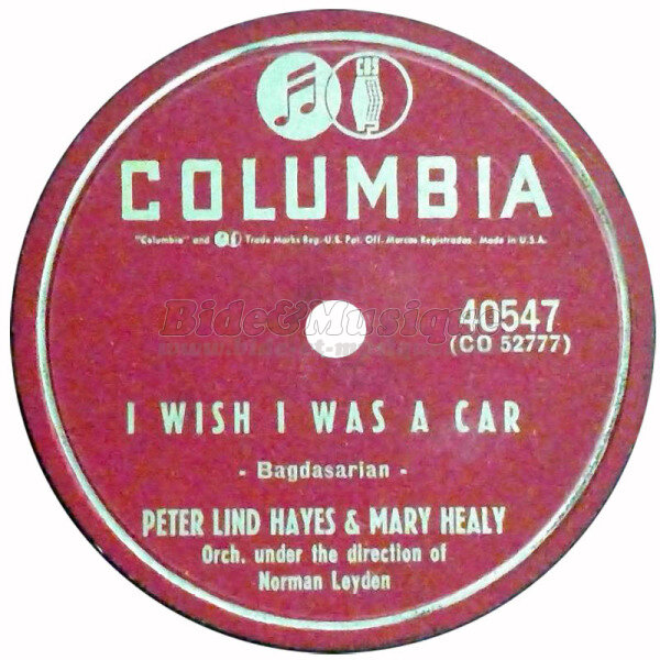 Peter Lind Hayes and Mary Healy - I wish I was a car
