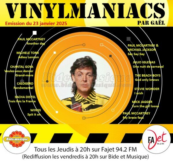 Vinylmaniacs - Emission n°333 (23 janvier 2025)