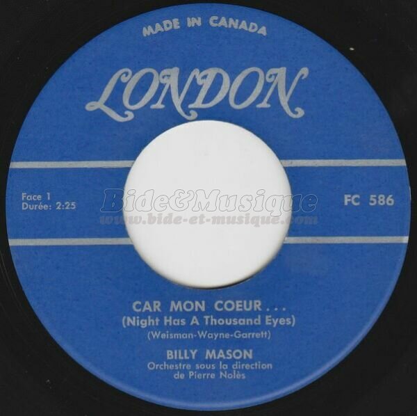 Billy Mason - Car mon c&oelig;ur&hellip;
