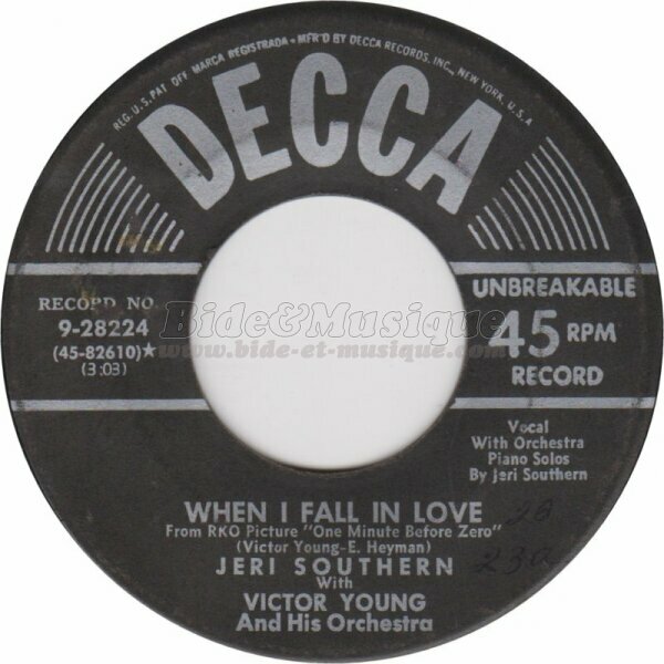 Jeri Southern - B.O.F. : Bides Originaux de Films