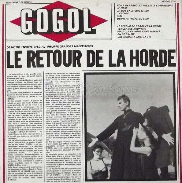 Gogol 1er et La Horde - Je pisse